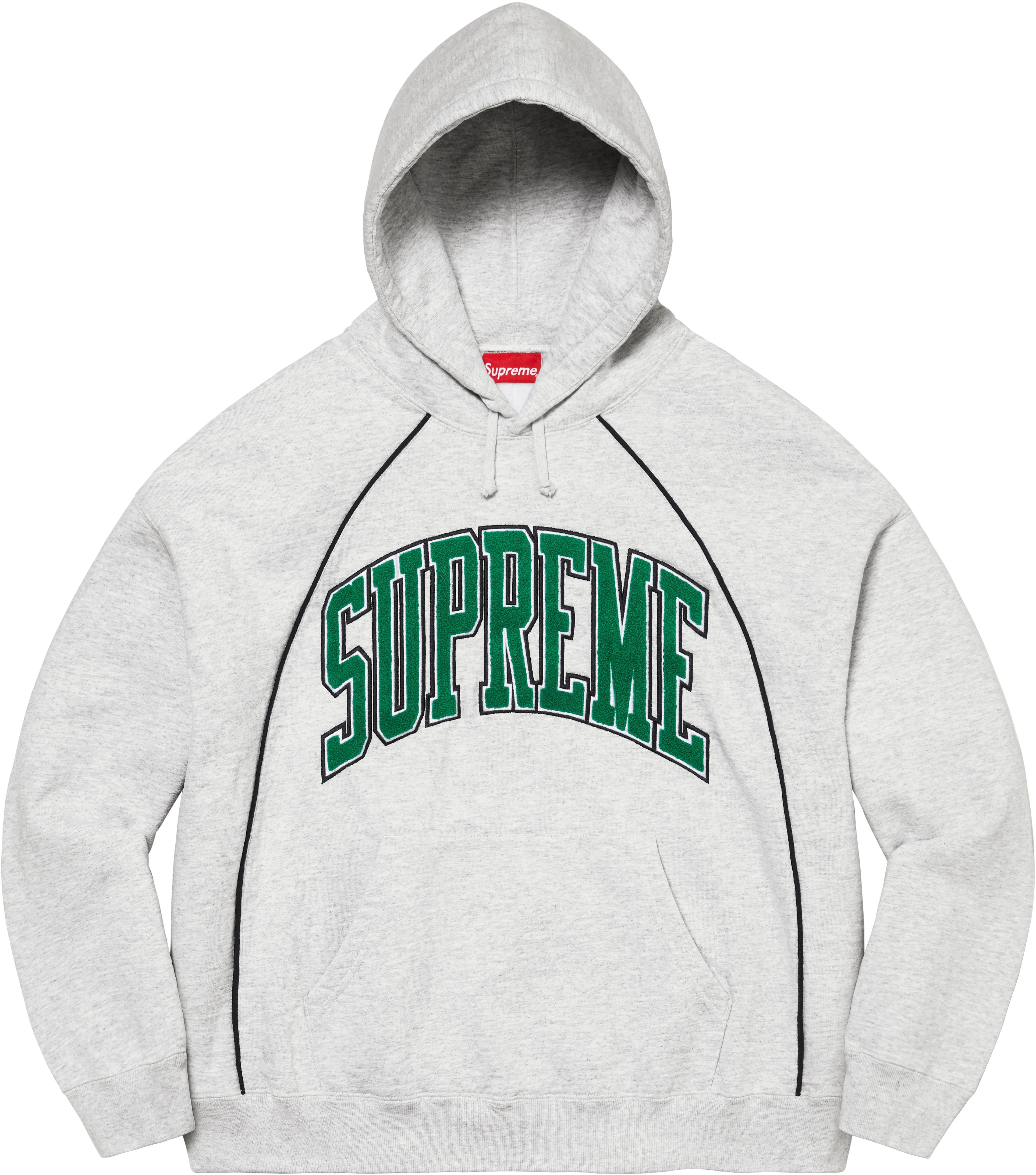 Boxy Piping Arc Hooded Sweatshirt view 14